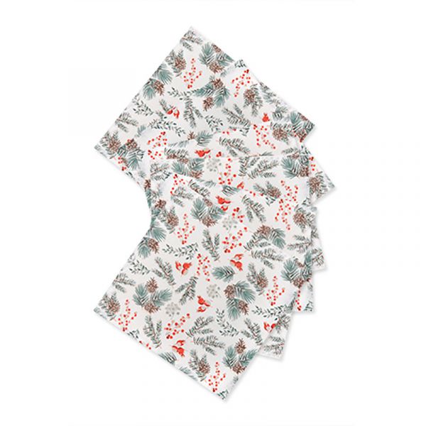 Set of decorative napkins 32*32cm New Year Berries Set of decorative napkins 32*32cm New Year Berries